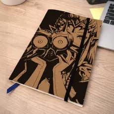 Caderno Sketchbook Zelda Majora's Mask A5 Capa Kraft | The Princess Zelda + cartela de adesivos