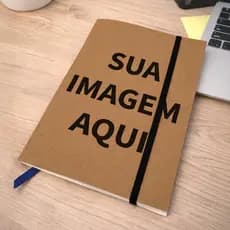 Caderno Sketchbook Personalizado A5 Capa Kraft | Envie Sua Arte ou Logo