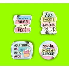 240 ETIQUETAS PERSONALIZADA em Vinil - TAMANHO 4cm - PODE MOLHAR