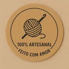200 Etiquetas Adesivas Kraft Redondas 3x3cm - Personalizadas – Para Artesanato, Aromatizantes, Velas, Lembrancinhas