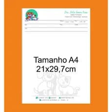 Bloco / Receituário - Tamanho A4 - Personalizado - Impressão Colorida - 50 Folhas