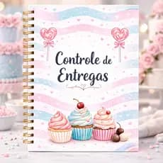 Caderno de Pedidos | Controle de Pedidos | Confeitaria, Doces, Ateliê, Delivery | Capa Dura
