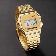 Relógio Digital Retrô Unissex LED Luxo Vintage com Alarme e Cronômetro Retrô LED