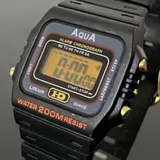 Relógio Digital Masculino Aqua – Esportivo Retrô, Prova d’Água 200M, Alarme, Cronômetro, Luz Noturna e Bateria de Longa