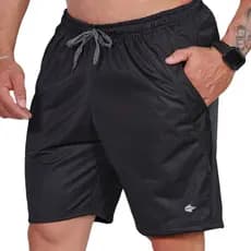 Bermuda  Academia Masculina Treino Esportivo Fitness Short Bolso Zíper Ladofit Modelo Maxi