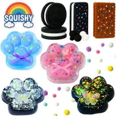 Squishy Brinquedos Sensoriais Slime De Patinha e Capivara Taba Squeeze Mochi Biscoito TabaSquish