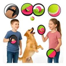 Kit Raquete Velcro com Bola – Brinquedo Esporte Infantil, Jogo de Praia, Diversão Pais e Filhos