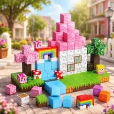 Blocos Magnéticos de Montar Infantil Brinquedo de Construção Educativo 100 Peças