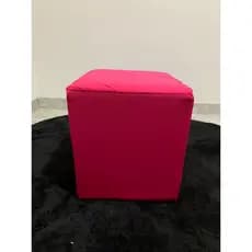 Kit 02 Capas Para Puff Banco Quadrado Tecido Malha Gel Liso 2 Peças