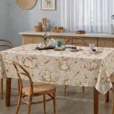 Toalha de Mesa Decoração Páscoa Oxford Mesa Posta Tamanhos 4,6, 8, 10 e 12 lugares