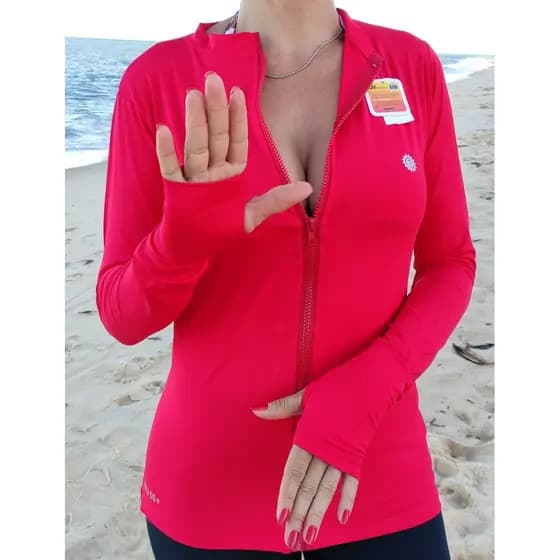 Camisa térmica proteção solar Uv 50+  ciclismo elástica com zíper