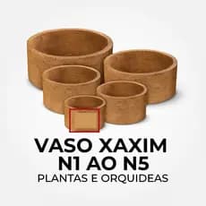 VASO XAXIM ECOLOGICO FIBRA DE CÔCO NATURAL N1 AO N5 PLANTAS E ORQUIDEAS