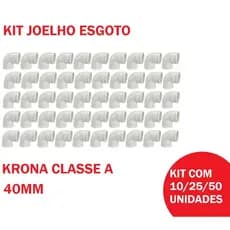 KIT JOELHO 40MM ESGOTO / COTOVELO 90°Graus KRONA CLASSE A