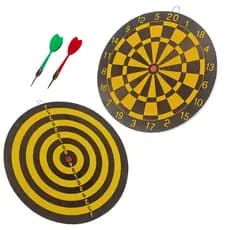 Jogo de Dardos Dupla Face com Alvo 22cm e Dardos Ponta de Ferro – Tiro ao Alvo Divertido