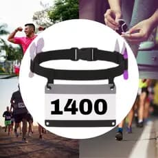 Cinto Porta Número para Corrida e Triathlon – Ajustável com Faixa Refletiva