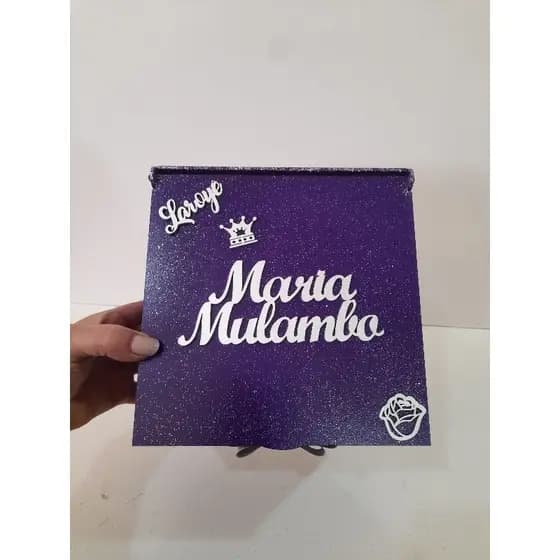 PombaGira Maria Mulambo, caixa organizadora de mdf,ideal para guardar bijuteria,brincos,pulseiras,rosas, colares,guia
