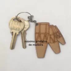 50 Lembrancinhas OGÃ - Obrigação/Saída/Festa Chaveiro de Atabaque TOTAL AXÉ !