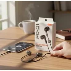 Fone de Ouvido PMCELL FO-01 com Microfone P2 | Som Alto e Limpo | Compatível com Android e PC
