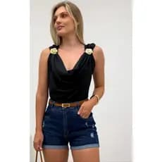 Blusa Feminina Regata Gola Boba Suplex Premium Regata Drapeada Blusinha Regata Lançamento 2026 Verão