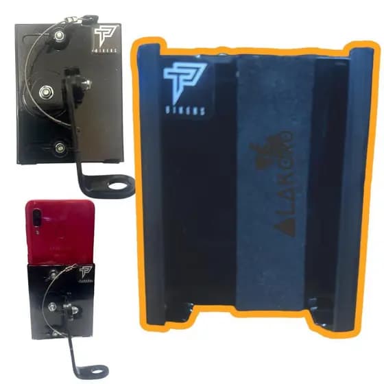Suporte Celular Reforçado Motoboy Para Moto Universal Preto modelo Mottu