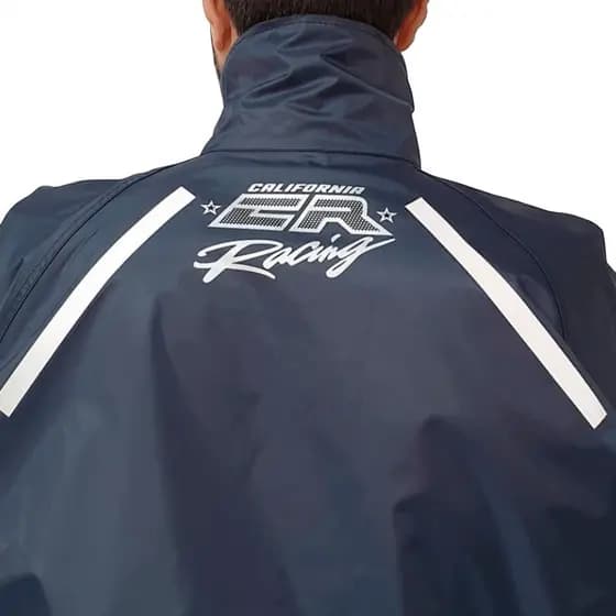 Capa De Chuva California Racing Nylon Forrada CR Motoboy Preto
