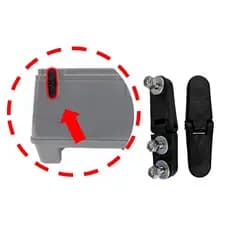 Dobradiça Nylon Para Baú MN3 Par Peça Reposição Moto