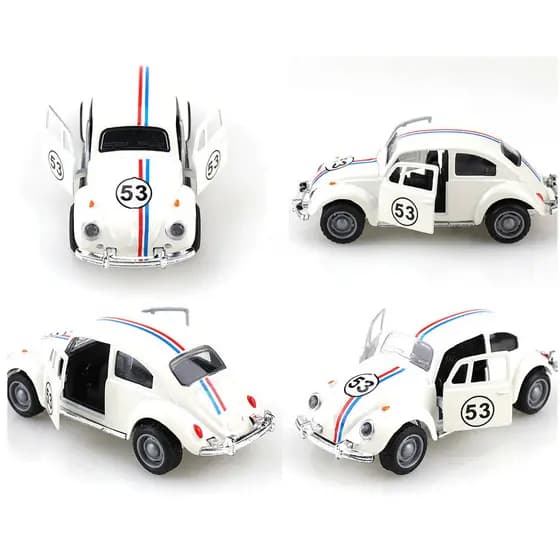 Carro De Brinquedo Infantil De Metal Herbie Beetle 53 Com Portas Que Abrem Carrinho Fusca, Fanwix