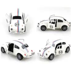 Carro De Brinquedo Infantil De Metal Herbie Beetle 53 Com Portas Que Abrem Carrinho Fusca, Fanwix