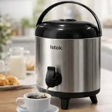 Garrafa térmica Inox 5,5L com Torneira Dispenser Botijão Garrafa Água Café Suco Chá Chimarrão e Terere