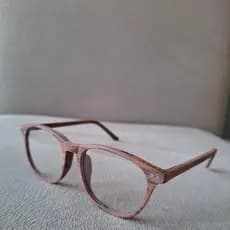 Armação para óculos de grau feminino cor de madeira arredondada oval feminina masculino unissex modelo HM505