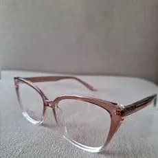 Armação para óculos de grau gatinha feminina transparente rose 100% nylon gatinho estilosa modelo 86812