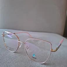 Armação para óculos de grau gatinha de metal com a frente rosa feminina gatinho estilosa feminino modelo BQ8824