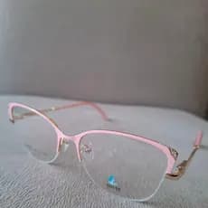 Armação para óculos de grau gatinha dourada frente rosa fio de nylon feminina gatinho estilosa modelo BQ8808