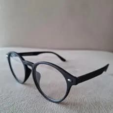 Armação para óculos de grau redonda cor Preto fosco redondo feminina masculina unissex modelo 9033