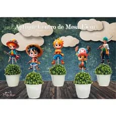 One Piece Aplique para Centro de Mesa 15cm  Doces Festa Decoração