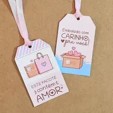 Tag Etiqueta Agradecimento ao Cliente, Presente, Confeitaria, Doces, Mimo, Delivery, Encomendas