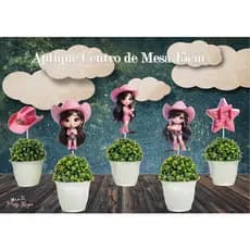 Ana Castela Aplique para Centro de Mesa 15cm  Doces Festa Decoração Boiadeira Country Pecuaria