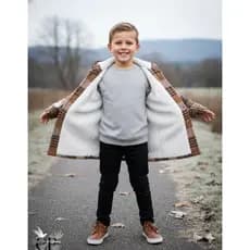Conjunto xadrez preto e vermelho infantil (Envio imediato)