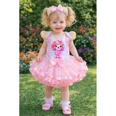 kit Infantil Luxo Tema Palhacinha –kit Festa Bebê com Pérolas e Tule – Roupa Aniversário P ao GG bebê