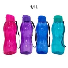Garrafa de Água Squeeze Pet Colorida Lisa 1 Litro Mônaco Tampa FlipTop
