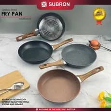 Panela De Teflon Antiaderente Preta 20/22/24/26cm-Subron