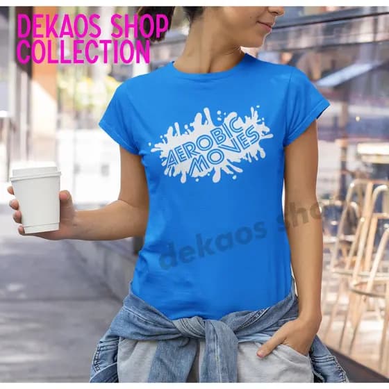 Roupas De Ginástica Feminina/T-Shirt/Camisetas Aeróbica ZUMBA DANCE/DEKAOS 375