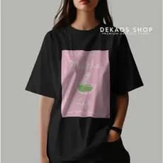 KATUN DEKAOS SHOP Camiseta Grande Penteado 24s matcha life/Unissex Premium De Algodão/Tamanho 4
