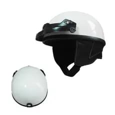 Capacete Infantil Branco Estilo Boné Brilhante Retrô