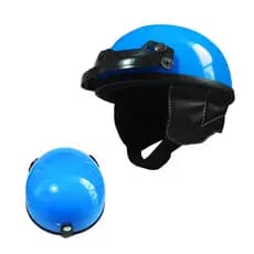 Capacete Infantil Retrô Brilhante Estilo Boné Azul
