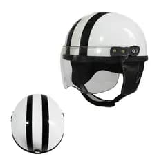 Capacete Infantil Branco Da Série Retro Glossy Racing Line