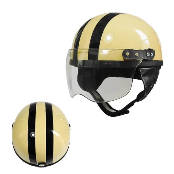Capacete Infantil Retrô Brilhante Racing Line Series Caramelo