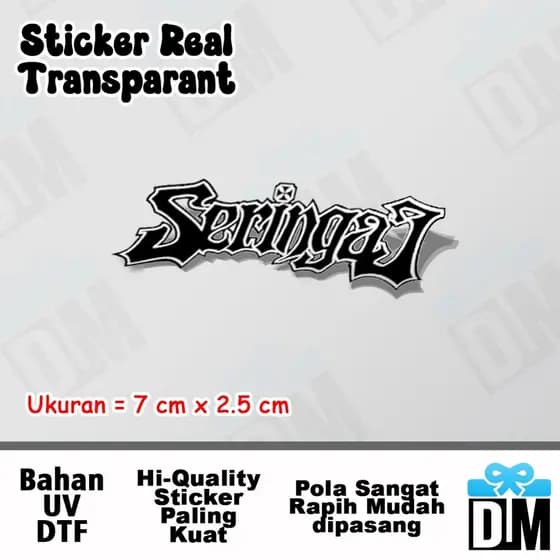 Adesivo Marca Sering AI Logotipo Símbolo Ícone UV DTF Guitarra Capacete Da Motocicleta Tumbler Vidro Grande Peq