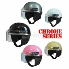Capacete Infantil Cromado Série Retrô