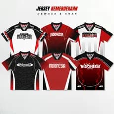 MERAH DBM-Camisas De jersey Para Homens , Mulheres , Adultos E Meninos , Meninas , Dia Da Independência Indonésia , 81o